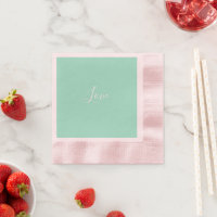 Custom Pastel Mint Solid Color Minimalist Wedding 