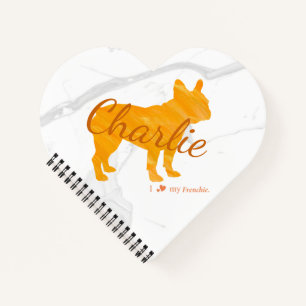 Custom Pastel Orange French Bulldog - Frenchie Notebook