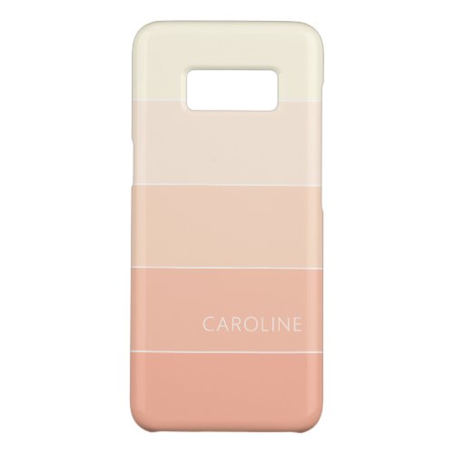 Custom Pastel Peach Orange Cream Stripes Pattern Case_Mate Samsung Galaxy S8 Case