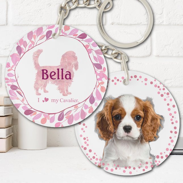 Custom pastel pink cavalier keychain Photo  (Creator Uploaded)