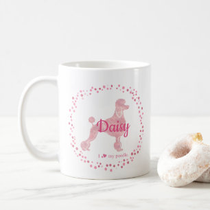 Custom Pastel Pink Poodle Silhouette mug