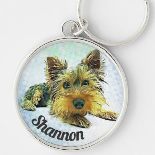 “Yorkshire Terrier” handcrafted Keyring Heart Gift Token Dog York’s 