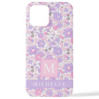 Custom Pastel Purple White Floral Pink Flowers