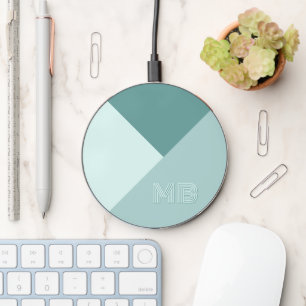 Custom Pastel Seafoam Mint Teal Jade Green Wireless Charger