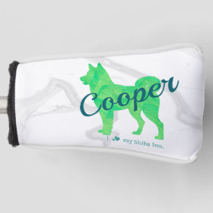 Custom Pastel Shiba Inu Silhouette Golf Cover