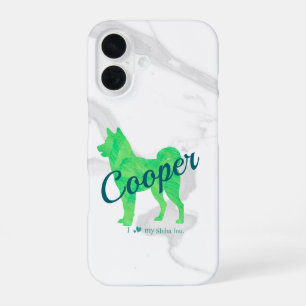 Custom Pastel Shiba Inu Silhouette Phone Case