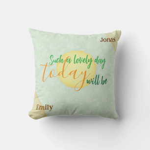 Custom Pastel Sun inspirational day Throw Pillow