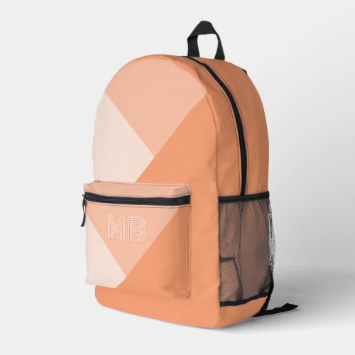 Custom Pastel Sunny Peach Summer Coral Orange Printed Backpack