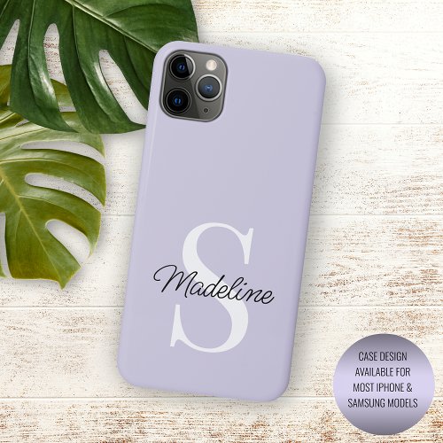 Custom Pastel Violet Lavender Purple Colored iPhone 11 Pro Max Case