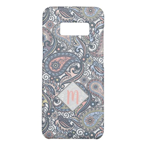 Custom Pastel Violet Purple Coral Pink Paisley Art Case_Mate Samsung Galaxy S8 Case