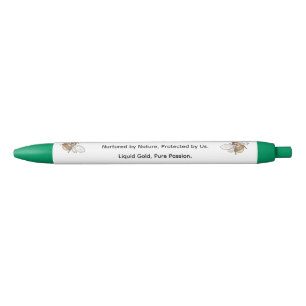 Custom Pastel White &Green Cute Floral Ballpoint Pen