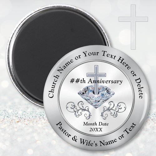 Custom Pastor or Church Anniversary Party Favors Magnet