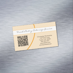 Custom Pastry Photo Your Photo with QR Code Business Card Magnet