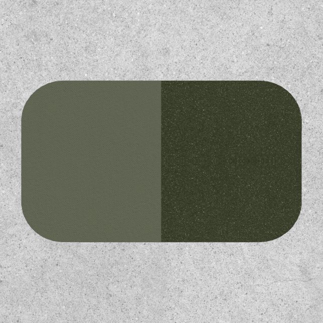 Custom Patch — Moss Green Split Design (Front)