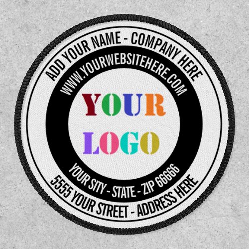 Custom Patch with Your Logo Name Address Website