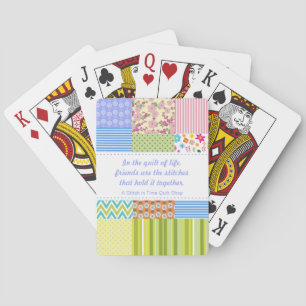 Custom Patchwork Quilt Shop Promotional Playing Ca Poker Cards
