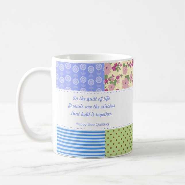 Custom Patchwork Quilters Mug (Left)
