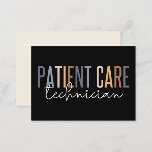 Custom Patient Care Technician PCT Appreciation Note Card