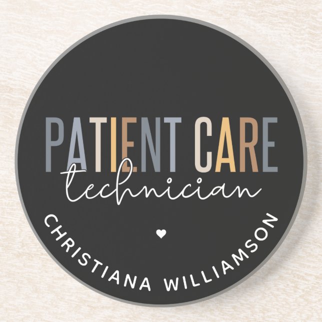 Custom Patient Care Technician PCT Gifts Coaster (Front)