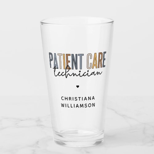 Custom Patient Care Technician PCT Gifts Glass