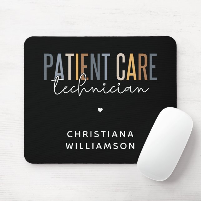 Custom Patient Care Technician PCT Gifts Mouse Pad (With Mouse)