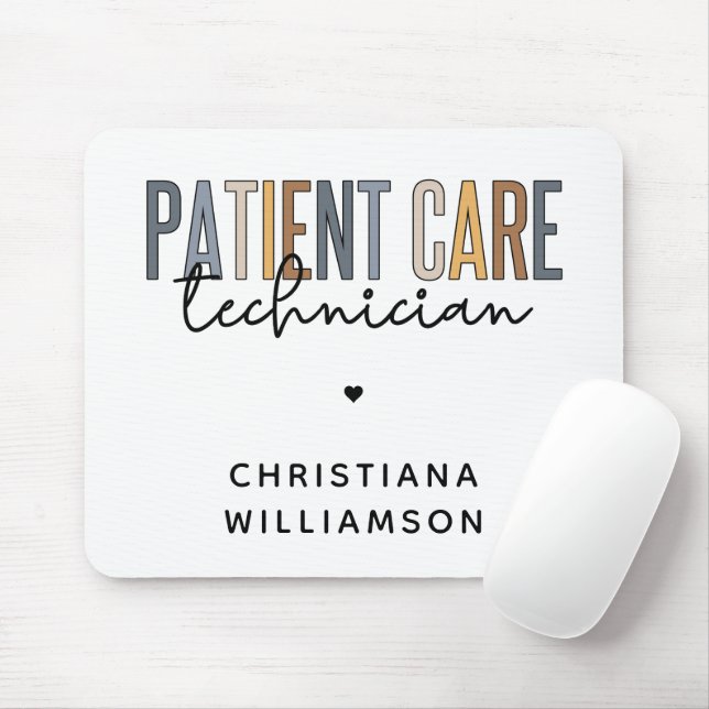 Custom Patient Care Technician PCT Gifts Mouse Pad (With Mouse)