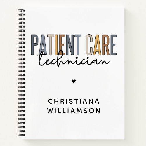 Custom Patient Care Technician PCT Gifts Notebook