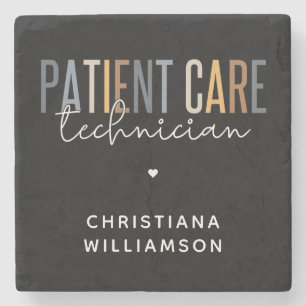Custom Patient Care Technician PCT Gifts Stone Coaster