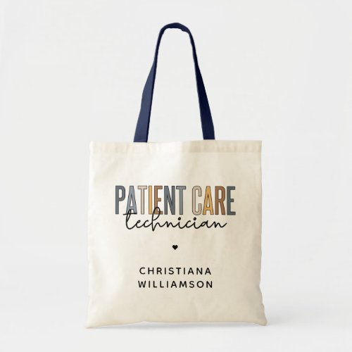 Custom Patient Care Technician PCT Gifts Tote Bag