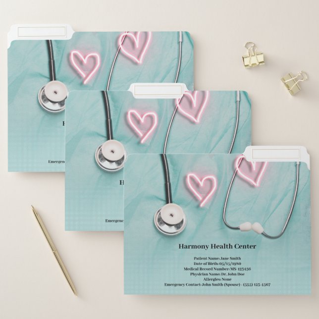 Custom Patient  Medical  File Folder (Set)