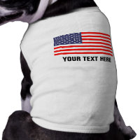 Custom patriotic American flag pet dog clothing