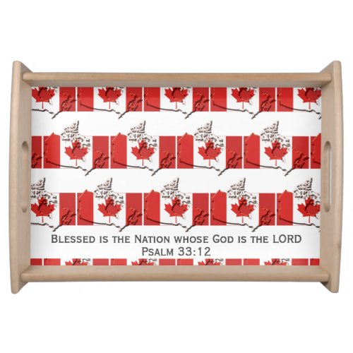 Custom Patriotic CANADIAN FLAG Serving Tray
