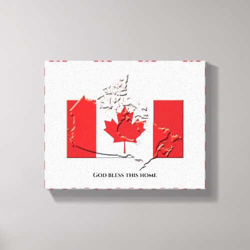 Custom Patriotic Flag of CANADA  Canvas Print
