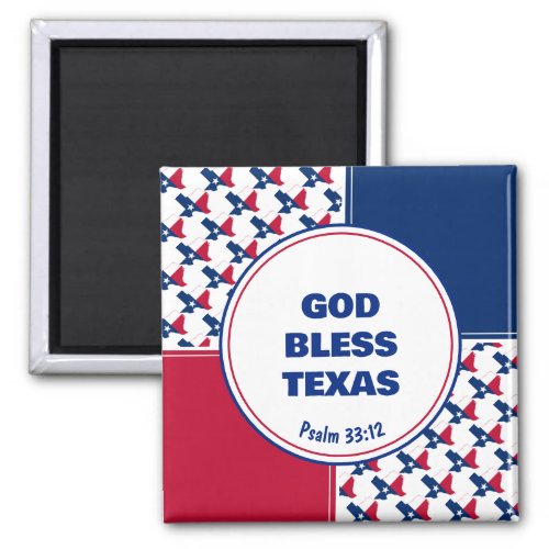 Custom Patriotic GOD BLESS TEXAS Magnet