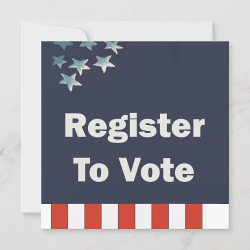 Custom Patriotic Register to Vote Invitation