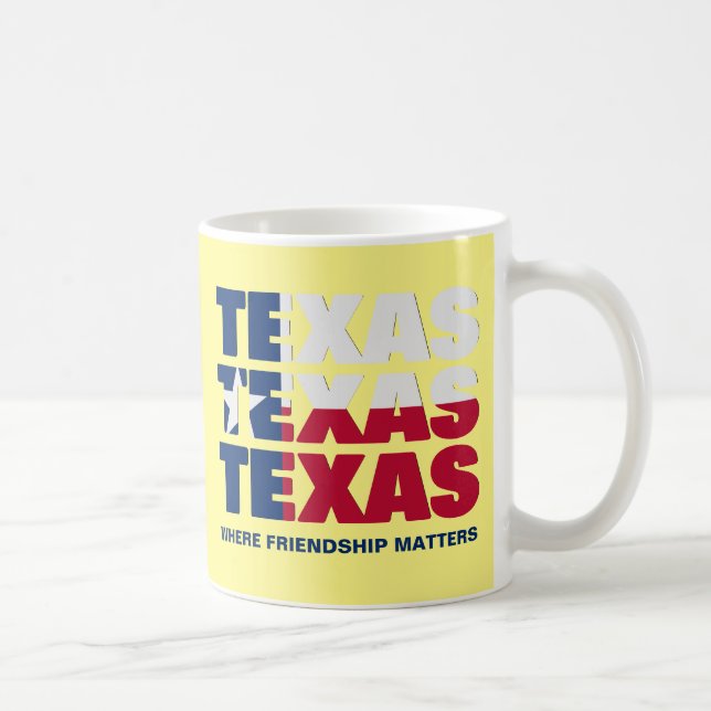 Custom Patriotic TEXAS FLAG  Coffee Mug (Right)
