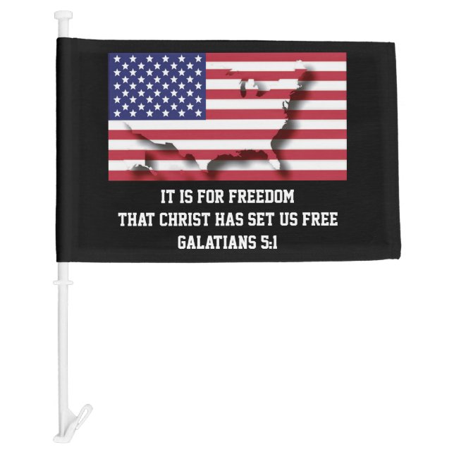 Custom Patriotic USA Car Flag (Front)