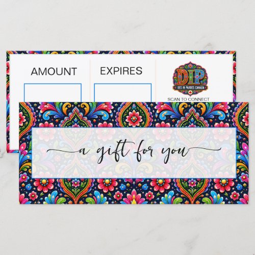 Custom Pattern background  logo Gift Certificate