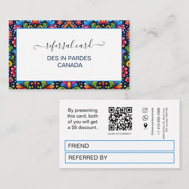 Custom Pattern Qr code Truck art Loyalty Card (Front/Back)