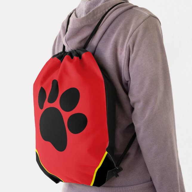Custom Paw Print Bag - Personalized Drawstring (Insitu)