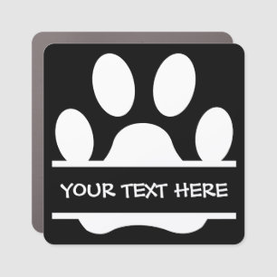 Custom Paw Print Car Magnet