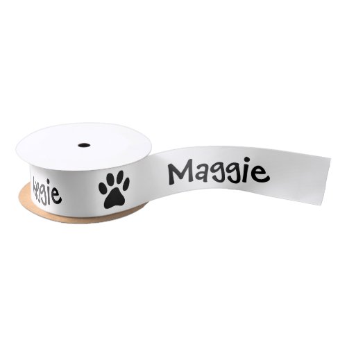 Custom paw print gift ribbon for pet dog Birthday