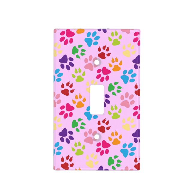 Custom Paw Print Light Switch Cover (Front)