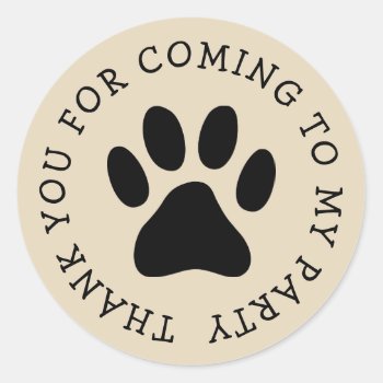 Custom Paw Print Party Stickers For Pet Animal by logotees at Zazzle