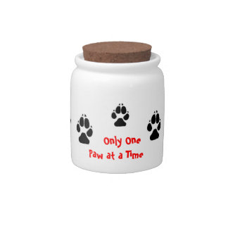Custom Paw Prints Cookie Jar