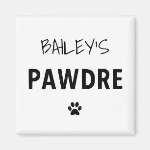 Custom Pawdre Typography Dog Dad New Dog Owner Magnet
