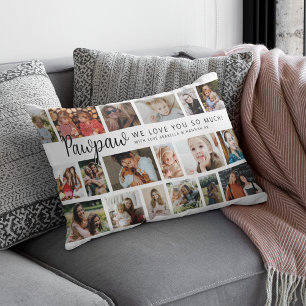 Custom Pawpaw 18 Photo Collage Lumbar Pillow