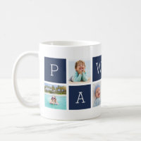 Custom Pawpaw Grandfather Photo Collage Coffee Mug