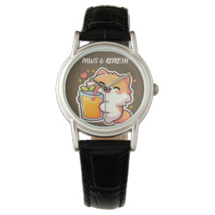 Custom Paws and Refresh Cute Cat Design Watch