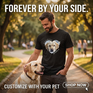 Custom Paws on my heart Dog Lover Pet Photo T-Shirt